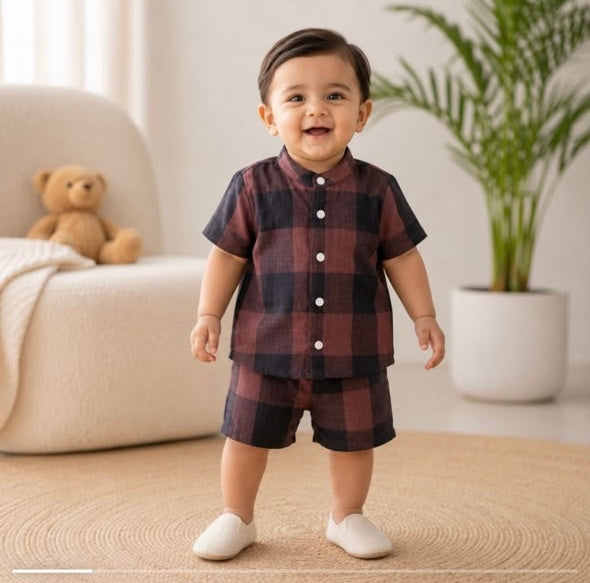 Classic Checkered Cotton Co-ord Set