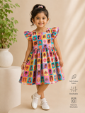 Rainbow Flutter frock