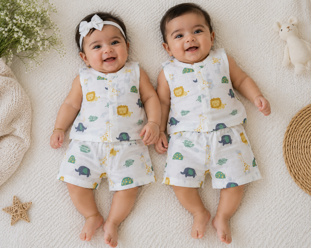 Safari Friends Muslin Co-ord Set