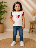 Heart embossed tshirt only