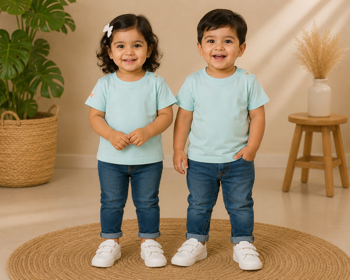 Unisex Plain blue Tshirt only