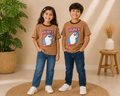 Unisex brown tshirt