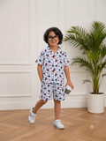 Mickey Mouse Print Cotton Co-Ord Set – Shirt & Shorts