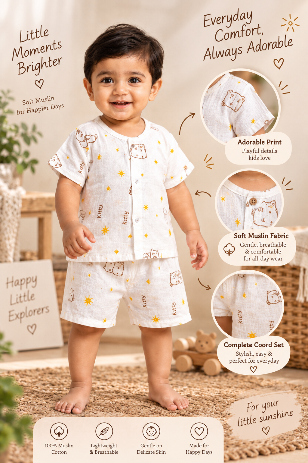Kitty Muslin Coord Set